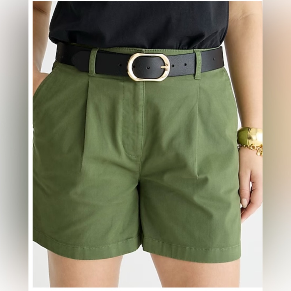 J. Crew pleated capeside chino shorts size 6